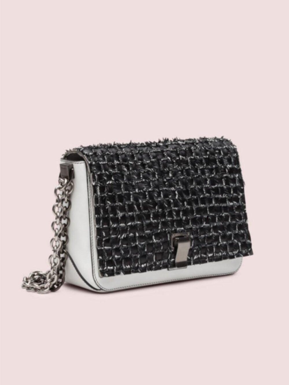 PROENZA SCHOULER PS Courier Small Shoulder Bag – White/Black